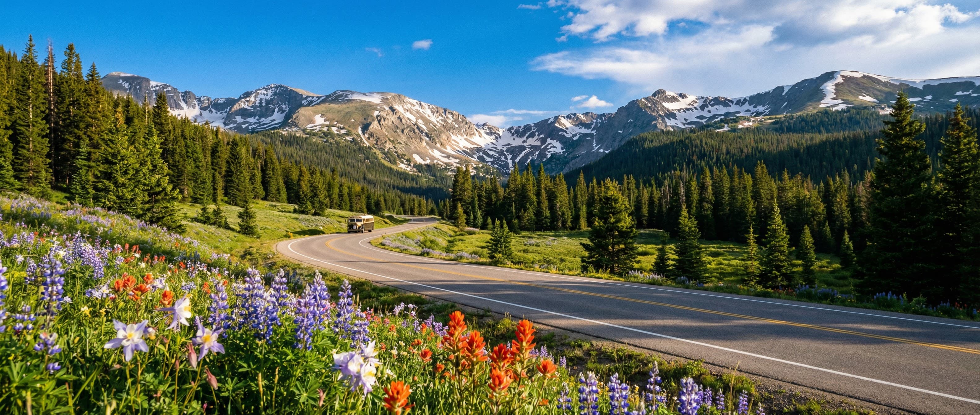 Colorado Rocky Mountains scenic highway — mountain trips from Colorado Springs