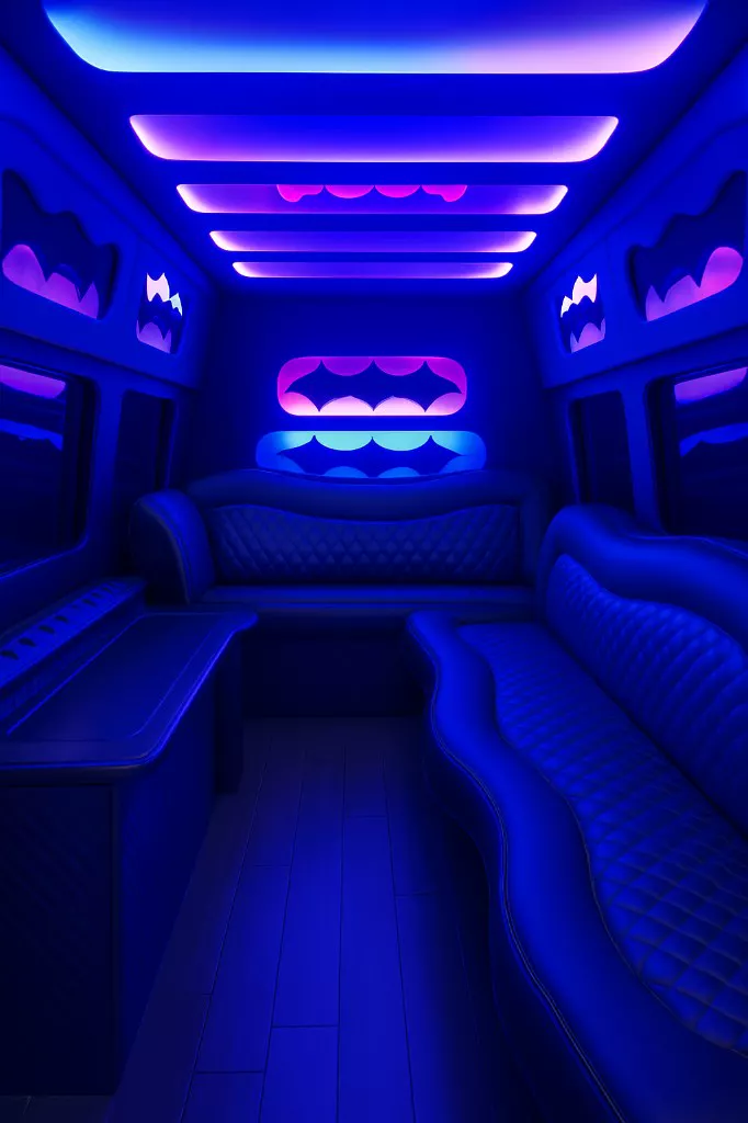 10 Passenger Limo Sprinter interior — Denver Party Ride fleet (8–10 passengers)