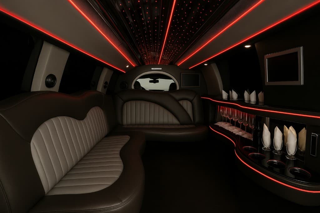 14 Passenger Limousine interior view