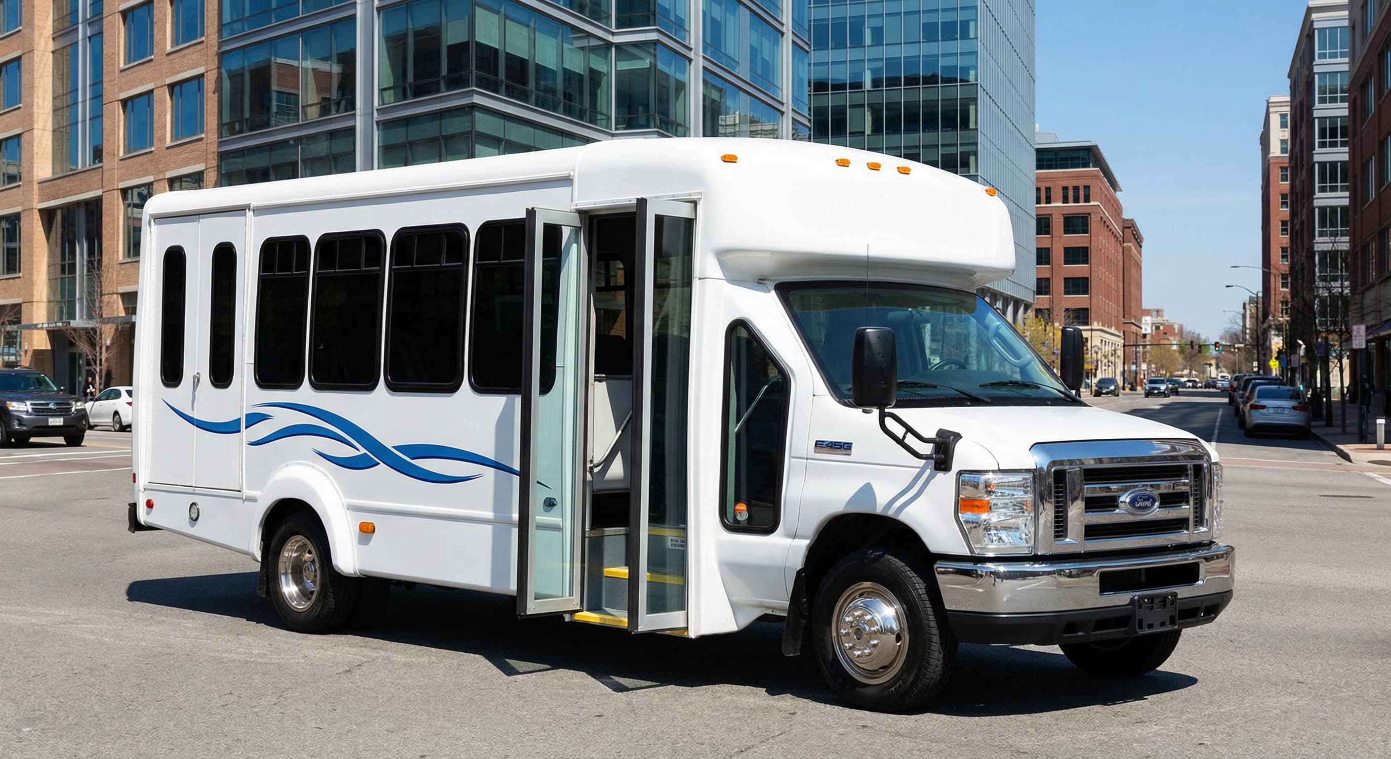 18 Passenger Coach Bus exterior
