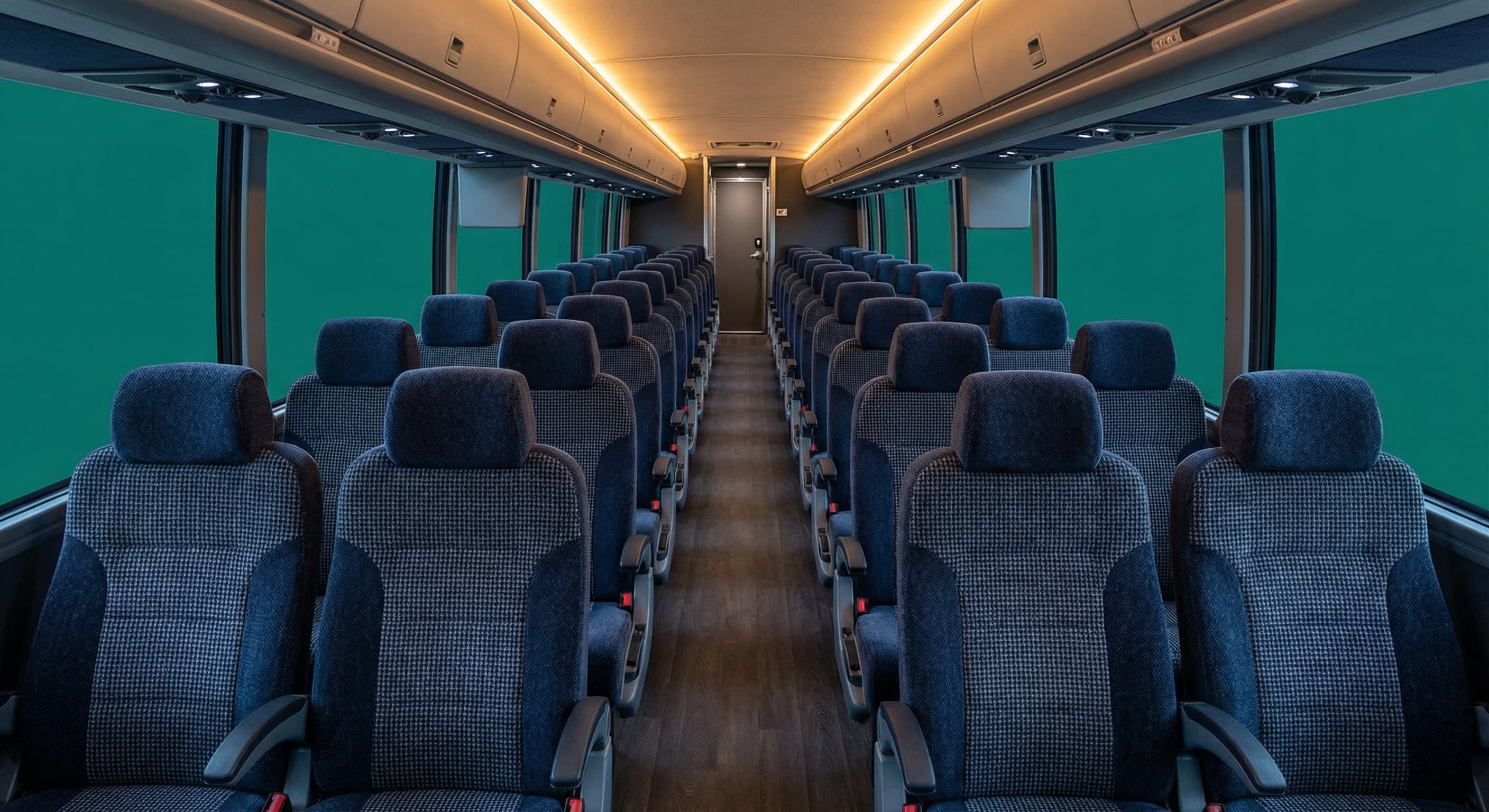 56 Passenger Coach Bus interior