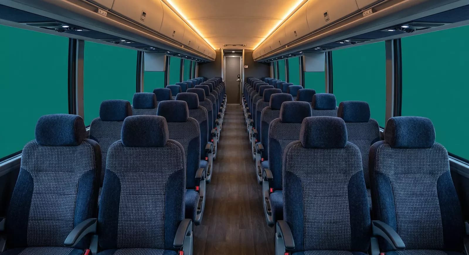 56 Passenger Coach Bus interior