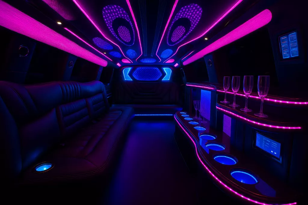 18-passenger limousine interior