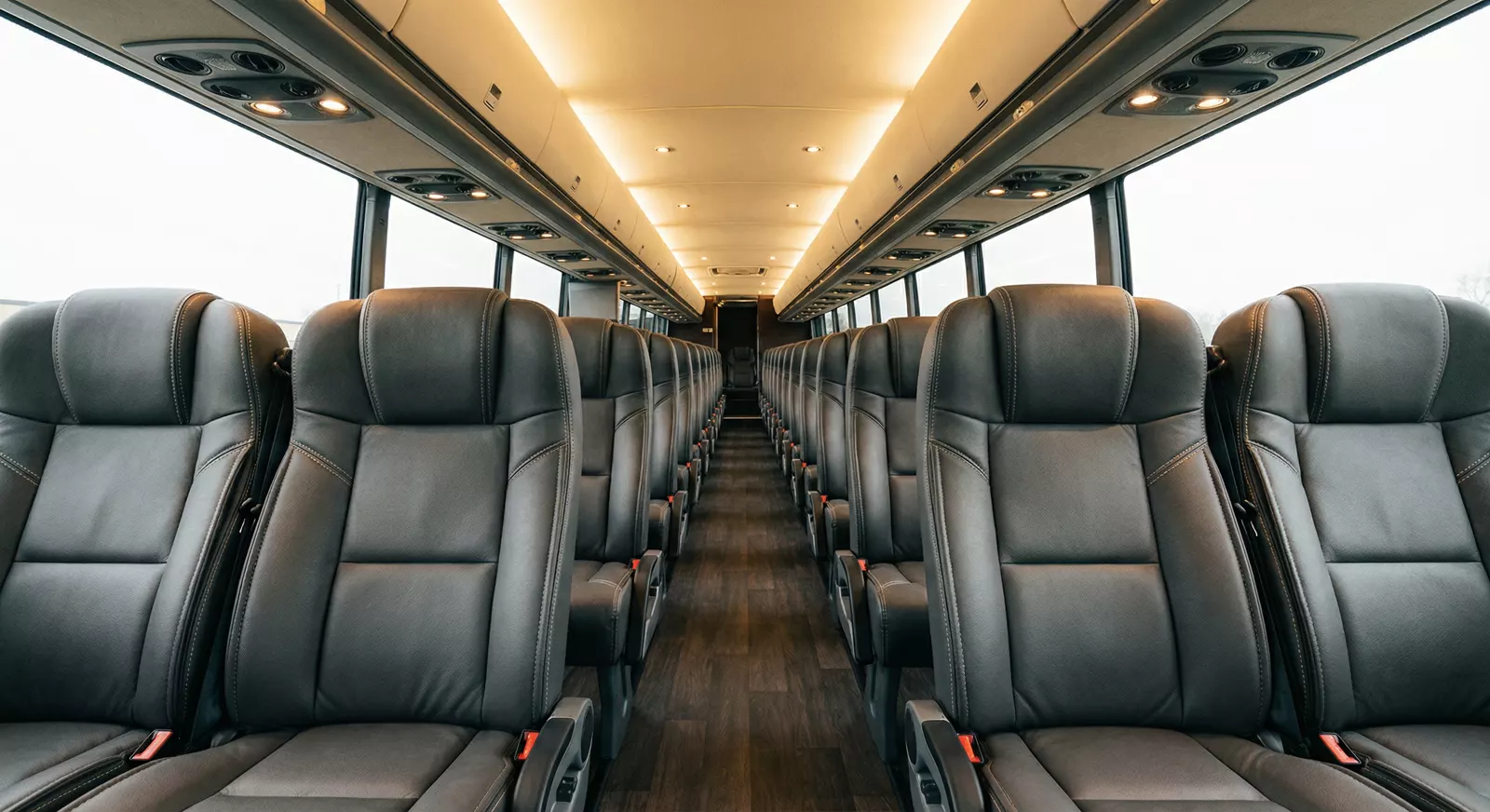 44-passenger coach bus interior