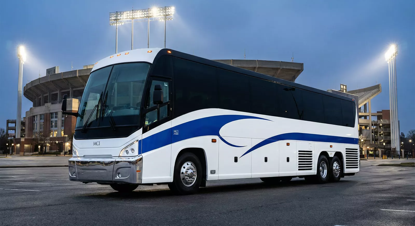 56-passenger coach bus exterior